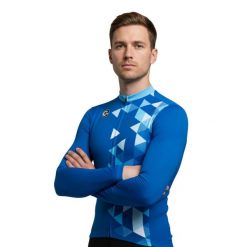 Koszulka kolarska z długim rękawem Alturo - Niebieska. Niebieskie bluzy C-LAB, na wiosnę, bez wzorów, z włókna, bez kaptura. W wyprzedaży za 446.25 zł.