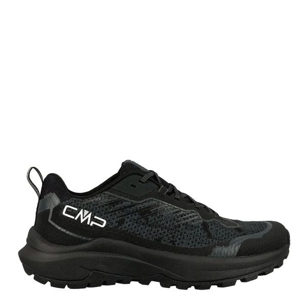 Buty do biegania w terenie JEMINI FAST HIKING. Czarne buty turystyczne CMP, bez wzorów, z dzianiny, bez zapięcia, do biegania. Za 599.99 zł.
