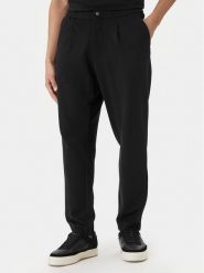 Calvin Klein Spodnie materiałowe LV04LF607G Czarny Tapered Fit. Czarne spodnie materiałowe CALVIN KLEIN, m, bez wzorów, z materiału. Za 529.99 zł.