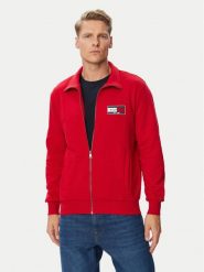 Tommy Hilfiger Bluza Brand Love MW0MW44941 Czerwony Regular Fit. Czerwone bluzy Tommy Hilfiger, m, bez wzorów, z bawełny, bez kaptura. Za 489.99 zł.