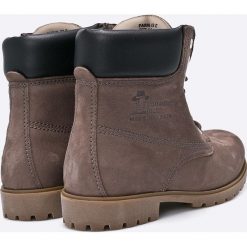 Panama Jack - Buty. Brązowe botki sznurowane Panama Jack, bez wzorów, z materiału, z okrągłym noskiem, bez obcasa, bez zapięcia. W wyprzedaży za 499.90 zł.