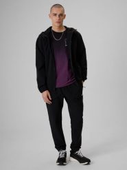 4F Spodnie casual męskie - czarna L. Czarne spodnie materiałowe 4F, na co dzień, l, bez wzorów, z tkaniny, casualowe. Za 189.99 zł.