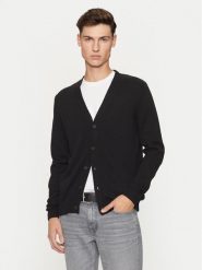 REPLAY Kardigan UK4456.000.G23138B Czarny Regular Fit. Czarne swetry rozpinane Replay, l, bez wzorów, z bawełny, bez kołnierzyka, bez ramiączek. Za 279.99 zł.
