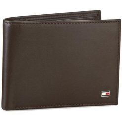 Duży Portfel Męski Tommy Hilfiger. Brązowe portfele Tommy Hilfiger, bez wzorów. Za 299.99 zł.