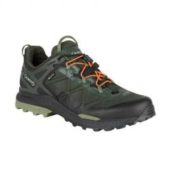Buty trekkingowe męskie Aku Rocket Dfs Gtx. Zielone buty turystyczne Aku, bez wzorów, z materiału, bez zapięcia, trekkingowe. Za 830.50 zł.