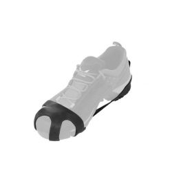 Nakładki antypoślizgowe na buty VI.6+ City Traxion L 41-44. Czarne buty trekkingowe bez wzorów, bez zapięcia. Za 69.90 zł.