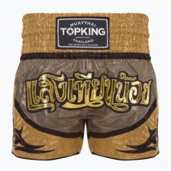 Spodenki treningowe Top King Kickboxing. Żółte krótkie spodenki sportowe TOP KING, l, bez wzorów, z materiału. Za 199.99 zł.