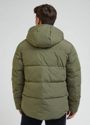 LEE PUFFER JACKET MĘSKA KURTKA ZIMOWA Z KAPTUREM CIEPŁA OLIVE GROVE L87NNYA61. Zielone kurtki Lee, na zimę, l, bez wzorów, z kapturem. Za 399.99 zł.