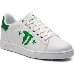 Sneakersy TRUSSARDI JEANS - 77A00173 G150. Białe buty sportowe casual TRUSSARDI JEANS, bez wzorów, z jeansu, bez zapięcia. W wyprzedaży za 269.00 zł.
