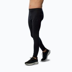 Legginsy do biegania męskie Mizuno Active Warmalite Long Tight. Czarne legginsy długie sportowe Mizuno, m, bez wzorów, z elastanu, do biegania. Za 179.99 zł.