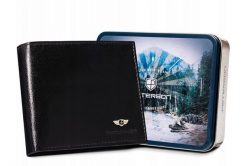 Portfel skórzany Peterson [DH] PTN 334-P czarny. Czarne portfele Peterson, bez wzorów, ze skóry. Za 104.00 zł.