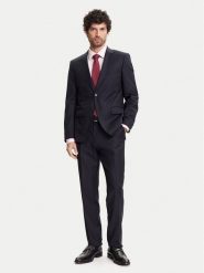 BOSS Garnitur H-Huge 50546121 Granatowy Slim Fit. Niebieskie garnitury Boss, m, bez wzorów, z wełny. Za 3,299.00 zł.
