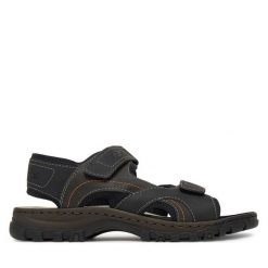 Sandały Rieker. Czarne sandały Rieker, bez zapięcia. Za 339.99 zł.