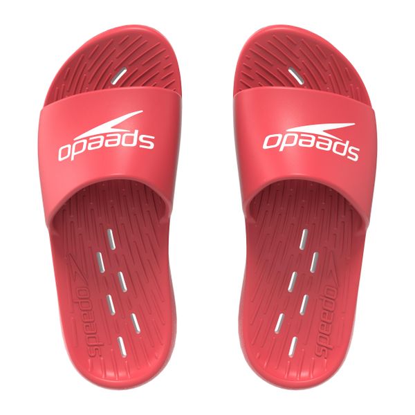 Klapki basenowe antypoślizgowe męskie Speedo Slide. Czerwone klapki Speedo, z materiału. Za 78.39 zł.