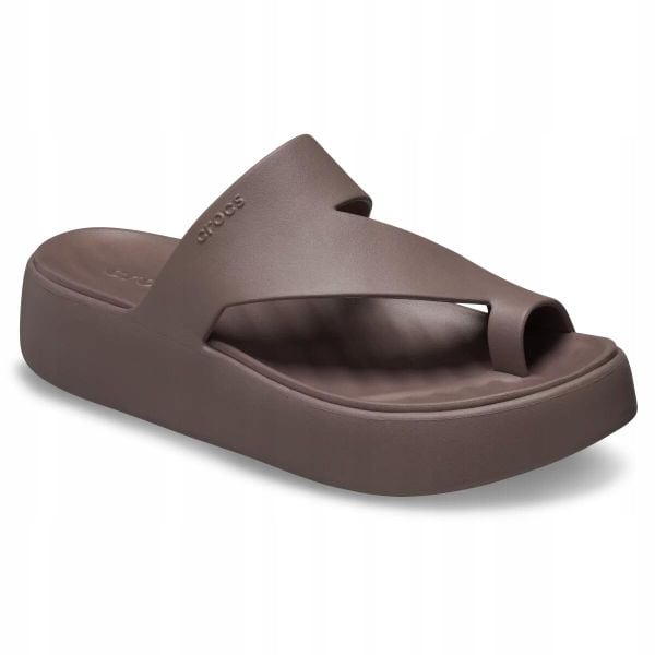 Klapki Dla Dorosłych Crocs Getaway Platform Toe Loop. Zielone klapki Crocs, z materiału. Za 159.99 zł.