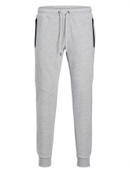 Jack & Jones Spodnie dresowe "Will" w kolorze jasnoszarym rozmiar: XL. Szare spodnie treningowe długie Jack & Jones, xl, bez wzorów, z dresówki. Za 110.55 zł.
