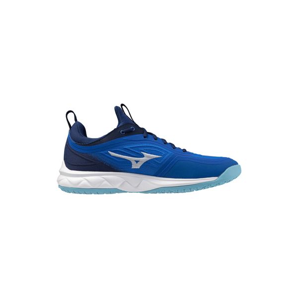 Techniczne kapcie Mizuno Wave Luminous 3 unisex do biegania. Niebieskie buty do biegania Mizuno, bez wzorów, z materiału, bez zapięcia, do biegania, mizuno wave. W wyprzedaży za 502.05 zł.