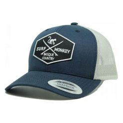 Czapka Trucker - 6 Paneli / Rozmiar uniwersalny (Niebieski/Szary). Niebieskie czapki z daszkiem SURF MONKEY, z aplikacjami. Za 179.95 zł.
