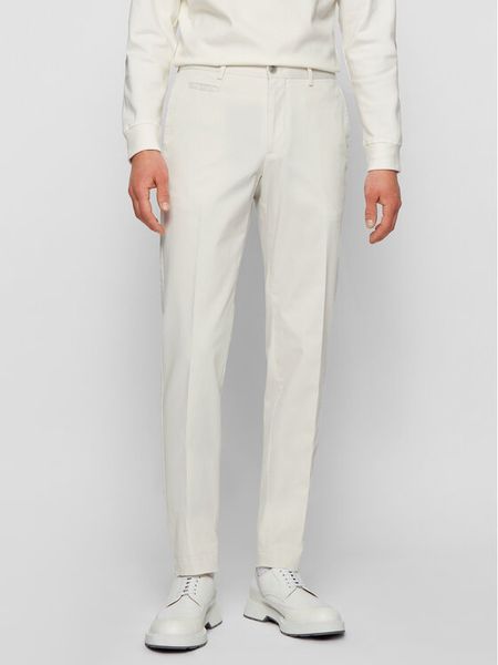 Boss Chinosy Broad1-W 50447070 Beżowy Slim Fit. Brązowe eleganckie spodnie Boss, m, z bawełny. Za 419.99 zł.