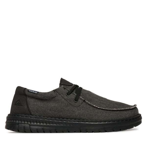 Półbuty Quiksilver. Czarne eleganckie półbuty Quiksilver, bez wzorów, bez obcasa, bez zapięcia. Za 179.99 zł.