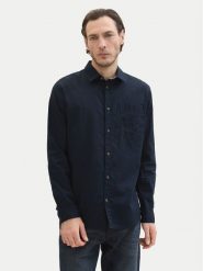 Tom Tailor Koszula 1040141 Granatowy Regular Fit. Niebieskie koszule Tom Tailor, m, bez wzorów, z bawełny, bez kołnierzyka, bez ramiączek. Za 109.99 zł.