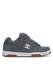 DC Sneakersy STAG 320188-2GG Szary. Szare buty sportowe casual DC, bez wzorów, ze skóry, bez zapięcia. Za 249.99 zł.