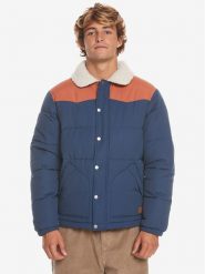 Quiksilver Kurtka puchowa The Puffer Jckt EQYJK03981 Granatowy Regular Fit. Niebieskie kurtki Quiksilver, m, bez wzorów, z bawełny, bez kaptura. Za 519.99 zł.