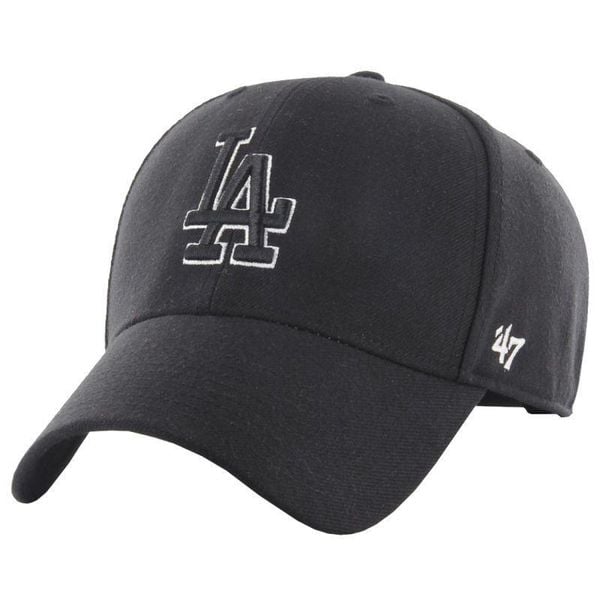 Czapka Z Daszkiem MLB Los Angeles Dodgers. Czarne czapki z daszkiem 47 Brand, bez wzorów, z materiału. Za 215.99 zł.