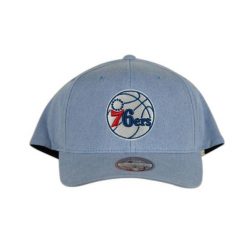 Czapka Philadelphia 76ers washout 110. Niebieskie czapki z daszkiem Mitchell & Ness, bez wzorów. Za 206.50 zł.