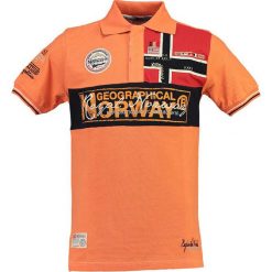 Koszulka polo "Koala" w kolorze pomarańczowym. Koszulki polo marki Geographical Norway, z aplikacjami, z bawełny, polo, z krótkim rękawem. W wyprzedaży za 117.95 zł.