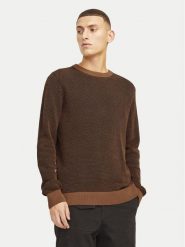 Jack&Jones Sweter Globe 12258139 Brązowy Regular Fit. Brązowe swetry rozpinane Jack&Jones, m, bez wzorów, z bawełny, bez kołnierzyka, bez ramiączek. Za 89.99 zł.