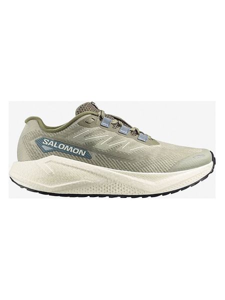 SALOMON Buty "AERO BLAZE 3" w kolorze kremowo-oliwkowym do biegania rozmiar: 41 1/3. Brązowe buty do biegania Salomon, bez wzorów, bez zapięcia, do biegania. Za 561.98 zł.