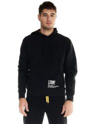 Bluza z kaptur na co dzień na siłownię. Czarne bluzy z kapturem LEONE 1947 APPAREL, xs, bez wzorów, z bawełny, z kapturem. Za 105.21 zł.