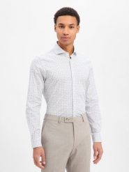 JOOP! Koszula męska - Pares Mężczyźni Slim Fit Bawełna biały|zielony|beżowy wzorzysty, 43. Białe koszule JOOP!, m, bez wzorów, z bawełny, bez kołnierzyka, bez ramiączek. Za 579.95 zł.