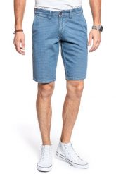 SPODENKI MUSTANG Classic Chino Short Denim Blue 1007751 5000 310. Niebieskie szorty Mustang, m, bez wzorów, z denimu. W wyprzedaży za 69.99 zł.