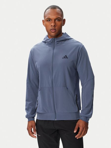 Adidas Bluza D4T Workout KS6394 Niebieski Regular Fit. Niebieskie bluzy bez kaptura Adidas, m, bez wzorów, z syntetyku, bez kaptura. Za 349.99 zł.