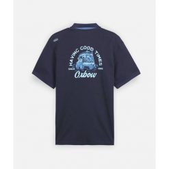 Polo Oxbow Weekender Navy. Niebieskie koszulki polo OXBOW, bez wzorów, bez kołnierzyka, bez ramiączek. Za 211.46 zł.