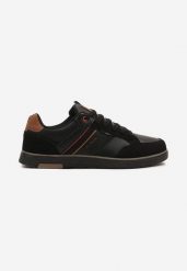 Czarne Buty Sportowe Sneakersy z Ozdobnymi Paskami Odimere. Czarne buty sportowe casual Born2be, bez wzorów, z jeansu, bez zapięcia. W wyprzedaży za 127.99 zł.