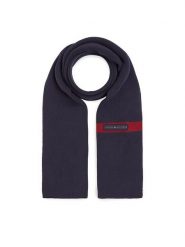 Tommy Hilfiger Szalik Th Skyline Knit Scarf AM0AM11496 Granatowy. Niebieskie szaliki Tommy Hilfiger, bez wzorów, z bawełny. Za 349.99 zł.