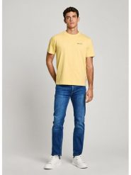 Pepe Jeans Koszulka "Damian" w kolorze żółtym rozmiar: M. Żółte bezrękawniki Pepe Jeans, m, bez wzorów, z jeansu, bez kołnierzyka, bez ramiączek. Za 83.42 zł.