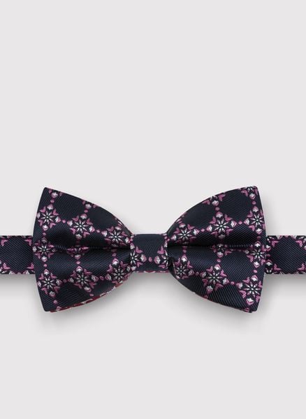 PAKO LORENTE – Męska mucha w kolorze granatowym w różowy wzór. Czerwone krawaty i muchy Pako Lorente, bez wzorów. Za 39.99 zł.