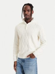 Guess Sweter M6BR43 Z1639 Kremowy Regular Fit. Białe swetry rozpinane Guess, m, z aplikacjami, z bawełny, bez kołnierzyka, bez ramiączek. Za 524.99 zł.