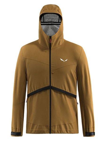 Salewa Kurtka hybrydowa "Puez Powertex" w kolorze khaki rozmiar: M. Brązowe kurtki outdoor i hardshell Salewa, m, bez wzorów, bez kaptura. Za 503.95 zł.