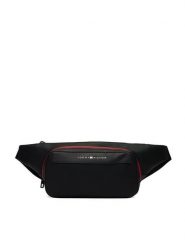 Tommy Hilfiger Nerka Th Foundation Bumbag AM0AM14159 Czarny. Czarne saszetki i nerki Tommy Hilfiger, bez wzorów, ze skóry. Za 329.99 zł.