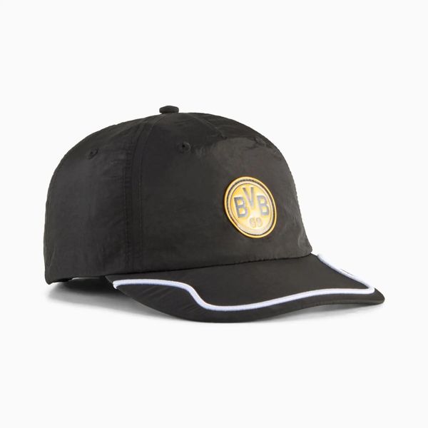 Czapka z daszkiem Puma BVB CELLERATOR 02646901. Czarne czapki z daszkiem Puma, bez wzorów, z nylonu. Za 89.00 zł.