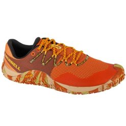 Buty do biegania męskie, Trail Glove 7. Brązowe buty do biegania Merrell, bez wzorów, z gumy, bez zapięcia, do biegania. Za 549.99 zł.