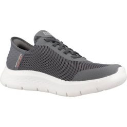 Buty SKECHERS SLIP INS: GO WALK Szary. Białe buty do biegania Skechers, bez wzorów, z materiału, bez zapięcia, do biegania. Za 385.99 zł.