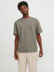 Jack & Jones Koszulka w kolorze khaki rozmiar: XL. Brązowe bezrękawniki Jack & Jones, xl, bez wzorów, z bawełny, bez kołnierzyka, bez ramiączek. Za 63.45 zł.