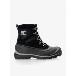 Buty zimowe męskie Sorel Buxton Lace Boot WP. Czarne buty trekkingowe Sorel, na zimę, bez wzorów, bez zapięcia. Za 543.99 zł.