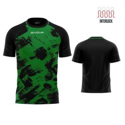 Koszulka sportowa Givova Art Interlock zielono-czarna 3XS. Czarne t-shirty sportowe Givova, bez wzorów, z poliesteru, bez ramiączek, do piłki nożnej. Za 136.99 zł.